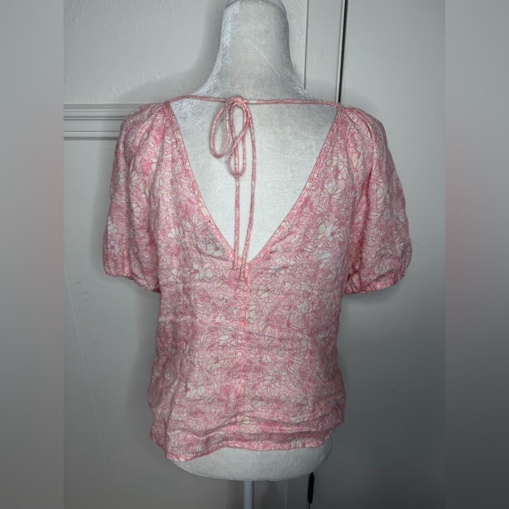 J. Crew Pink Floral Women's Blouse size 6 - Picture 3 of 5